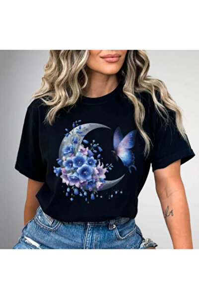 Kartier Tricou Dama Negru Crescent Moon