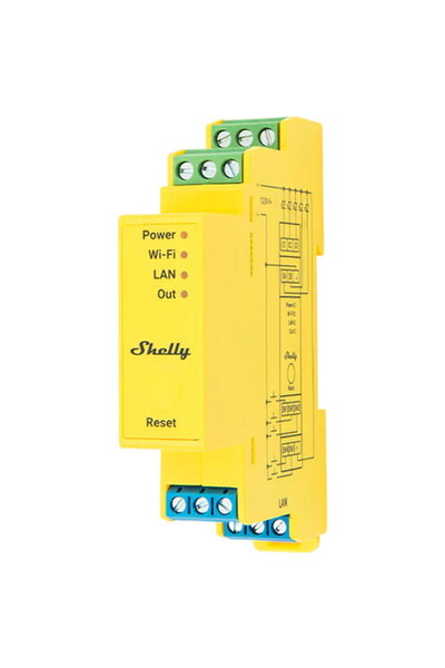 Shelly Controler de iluminare Pro RGBWW WiFi cu 5 canale, montat pe șină DIN