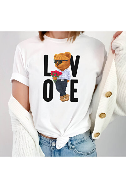 Kartier Tricou Dama Alb Gentleman bear