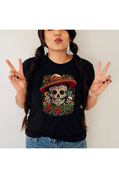 Kartier Tricou Dama Negru Los Muertos Vivientes