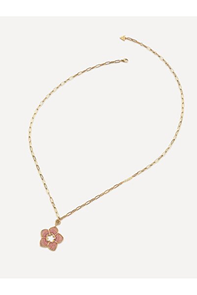 Guess قلادة زهور مرصعة بخمسة ألوان (27)