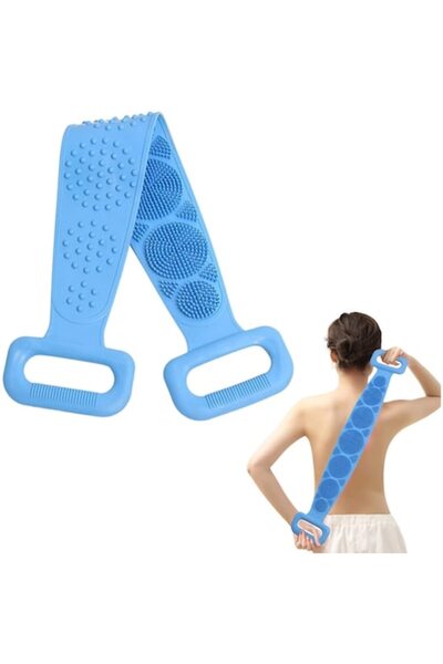 DELPI Burete de baie din silicon pentru spate, gel de duș și exfoliere a pielii