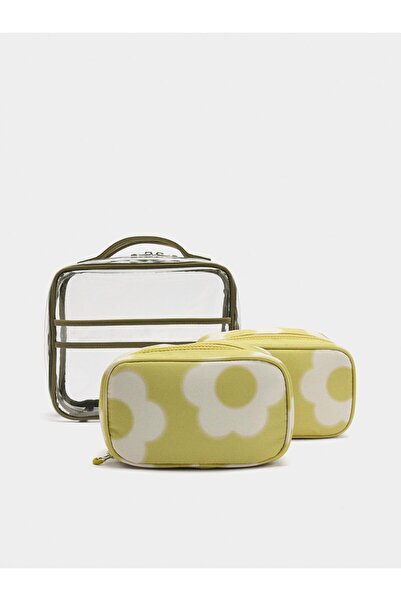 PARFOIS Kadın Çiçek Desenli Teknik Kumaş Çok Amaçlı Çanta