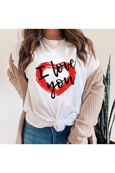 Kartier Tricou Dama Alb I love you