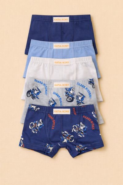 Katia&Bony Erkek Çocuk 5'li Desenli Boxer