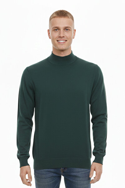 Pulltonic Men's Half Turtleneck Solid Sweater