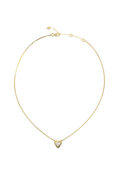 Guess 16-18" crystal heart necklace