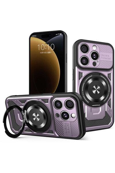 Techsuit Case for iPhone 15 Pro Max - RuggedCam - Purple