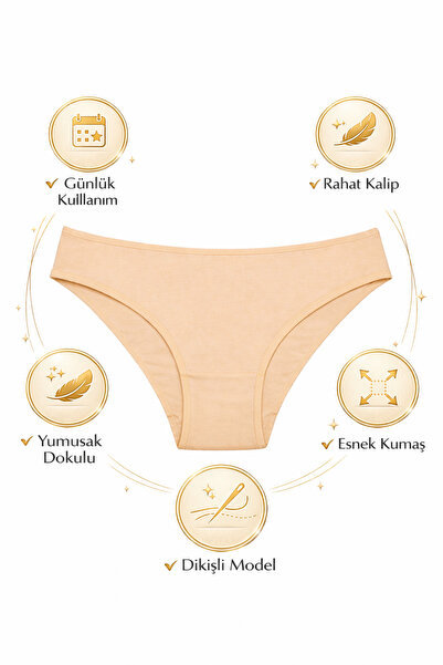 PRUSA İÇ GİYİM Women's Bikini Panties – Basic Daily Underwear, Comfortable Fit
