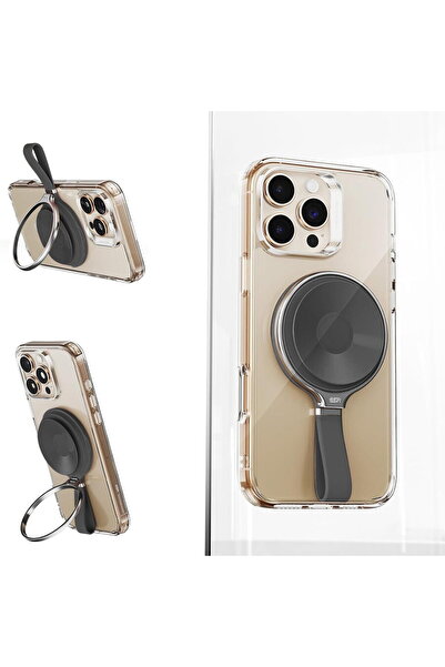 ESR Phone Holder Ring with Suction Cup, HaloLock - - Black