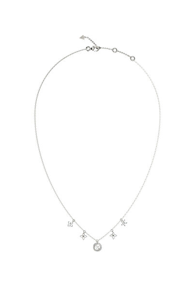 Guess 16-18" flower charms necklace