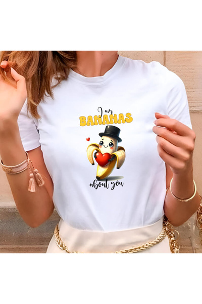 Kartier Tricou Dama Alb Bananas