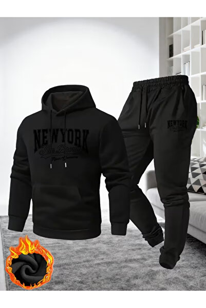 bellanova Sila Trend Ultra Warm 3 Threaded Yarn Unisex Hoodie Set