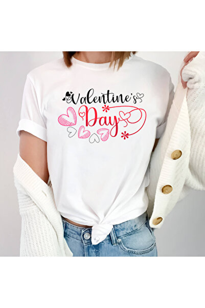 Kartier Tricou Dama Alb Valentine`s day