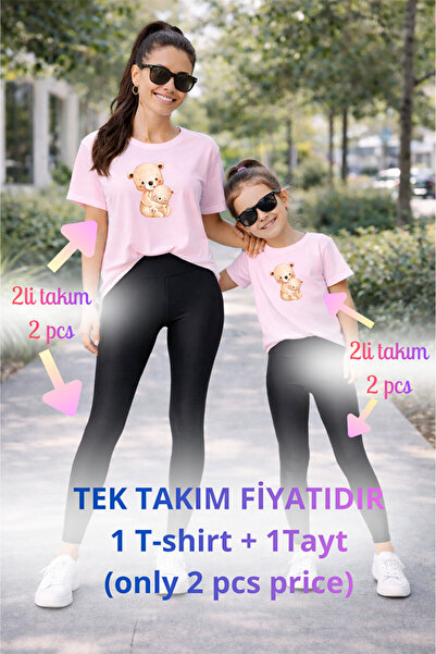 genosha Mother Daughter Mama Min Toparlayıcı Tayt T-Shirt Combination Single ...