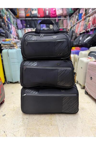 ÇÇS 3'lü Set Hostes El Valizi Tekerlekli (Kabin-Orta-Büyük Boy)