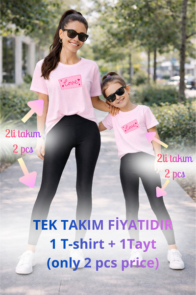genosha Mother Daughter Mama Min Toparlayıcı Tayt T-Shirt Combination Single ...