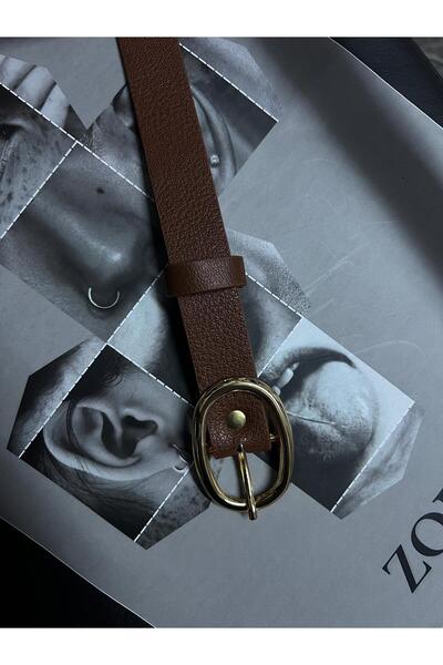 Luminos Butik Oval Buckle Coffee Thin Women's Belt Jacket Belt, Women's Belt,...