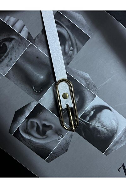 Luminos Butik Long Buckle White Thin Women's Belt Jacket Belt, Women's Belt, ...