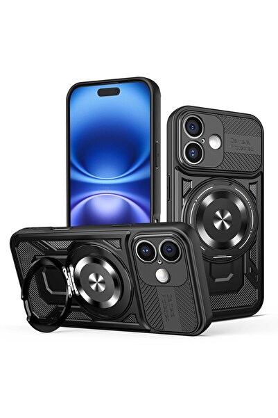 Techsuit Case for iPhone 16 - RuggedCam - Black