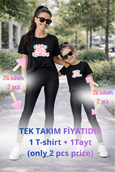 genosha Mother Daughter Mama Min Toparlayıcı Tayt T-Shirt Combination Single ...