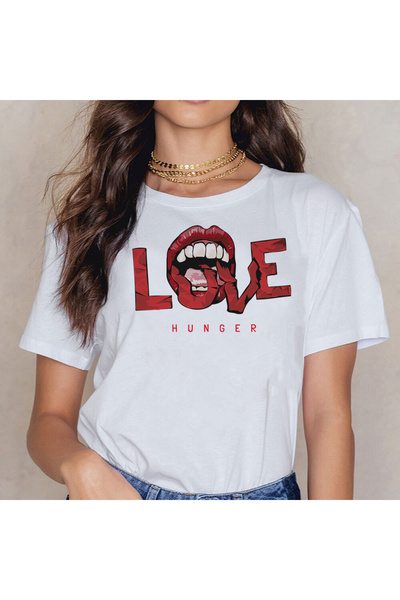 Kartier Tricou Dama Alb Love Hunger