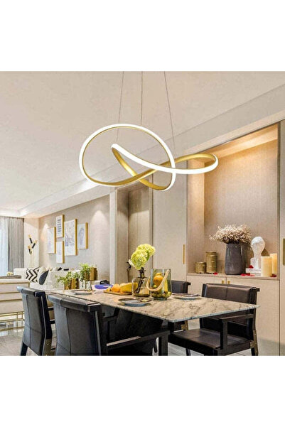 edc Lustra LED Suspendata INFINITY Gold Telecomanda Echivalent 500W