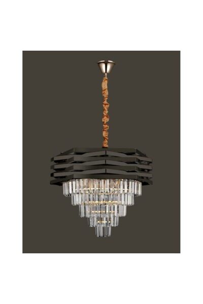 LightPlanet Candelabru Ø600 mm, 11xE14, montaj tavan, lant reglabil, negru (9...