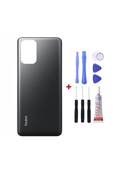 Yedcom Xiaomi Redmi Note 10 Pro Siyah Arka Kapak Arka Cam Pil Kapağı Tamir Setli