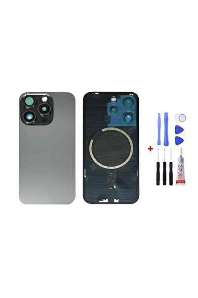 Yedcom Iphone 15 PRO MAX Siyah Uyumlu Full Nfc ve Demirli Uyumlu Arka Cam Kap...
