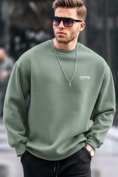 COMBİNE MİCHAİL Hanorac casual pentru bărbați, cu imprimeu text