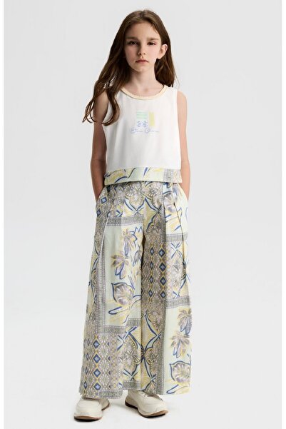 nk kids طقم تي شيرت وبنطلون فضفاض بنمط عرقي ناعم ومرن للفتيات من LIMI