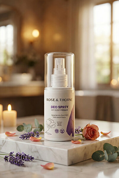 ROSE & THORNE Deo Sprey | Erkek | Doğal | Vegan Deodorant | Ter Kokusunu Önle...