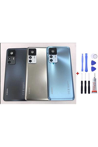 Yedcom Xiaomi Mi 12T Pro Kamera Camlı Lensli Gri Arka Kapak Arka Cam Pil Kapa...