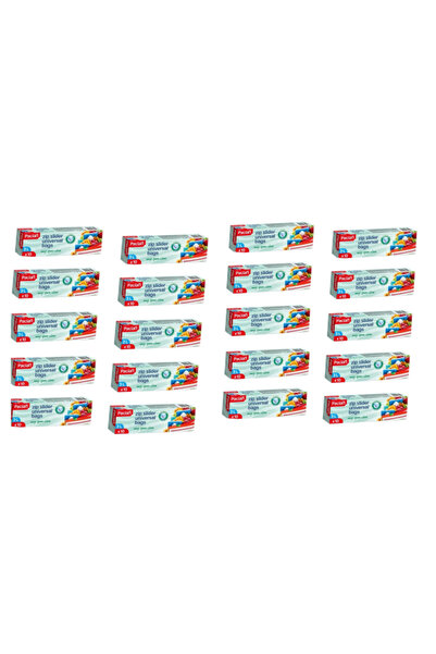 Paclan Set 20 x Pungi alimentare cu inchidere cu fermoar Zip Slider 3l 10buc