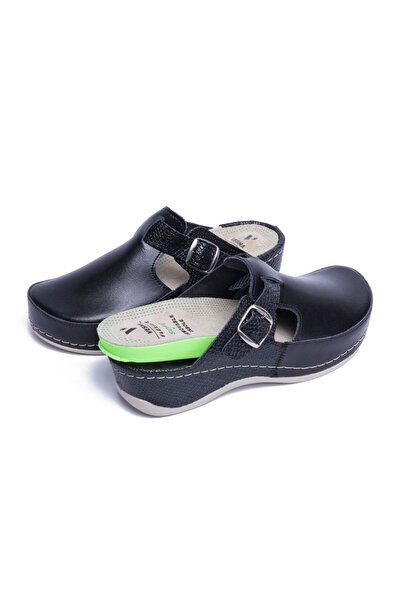 VESNA Saboți din piele naturală 300 negri