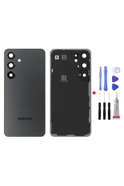 Yedcom Samsung S24 Siyah Uyumlu Arka Kapak Arka Cam Pil Kapağı Tamir Setli