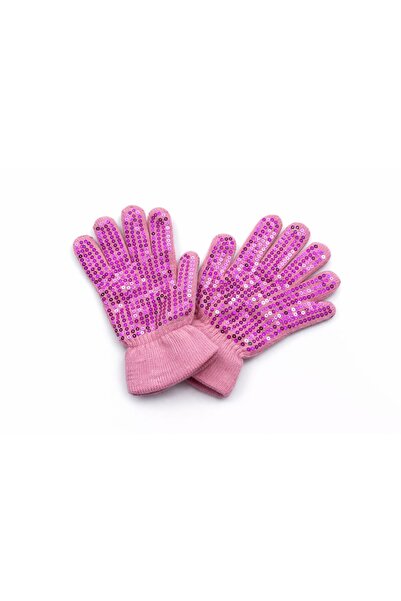 Luna Nueva Women's Sequin Gloves New Season Stylish Design Shiny Detailed Win...