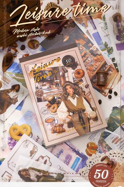 Buka Shops Bullet Journal and Scrapbook Sticker Set - 50 Sheets Modern Life a...