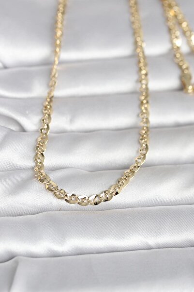 Twin Store Cm 1 Gold Rk Flat Oval Chain Model 60 cm Women's Necklace