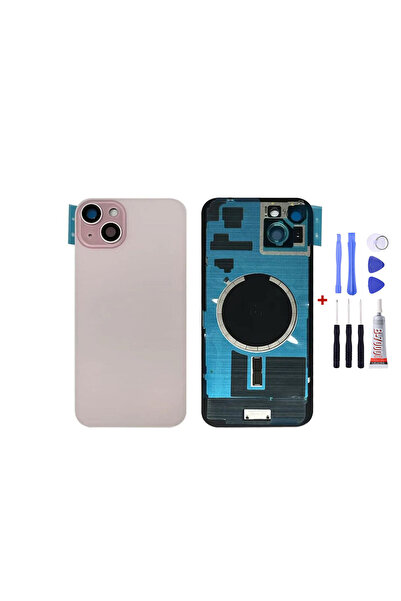 Yedcom Iphone 15 PLUS Pembe Uyumlu Full Nfc ve Demirli Uyumlu Arka Kapak Arka...