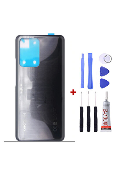 Yedcom Xiaomi Mi 11T Siyah Arka Kapak Arka Cam Pil Kapağı Tamir Setli
