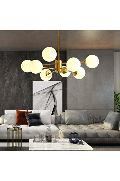 LightPlanet Lustra Abajur MAT GOLD 8XE27 DX103-4+4 GD