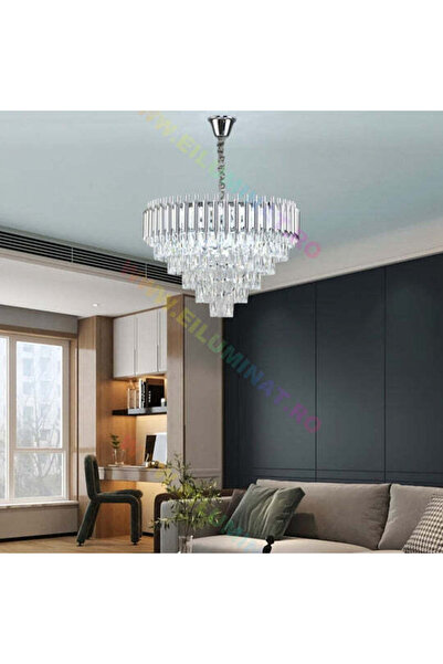 Jiju Silver Panther Crystal Chandelier 600mm