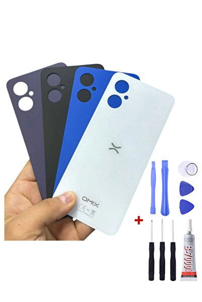Yedcom OMİX X3 Mavi Arka Kapak Arka Cam Pil Kapağı Tamir Setli