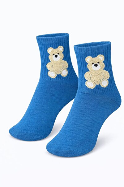 İpeksi Teddy Bear Pattern Organic Combed Cotton Socks