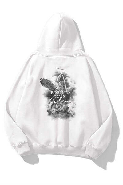 Trendiz Unisex Victory Sweatshirt Beyaz