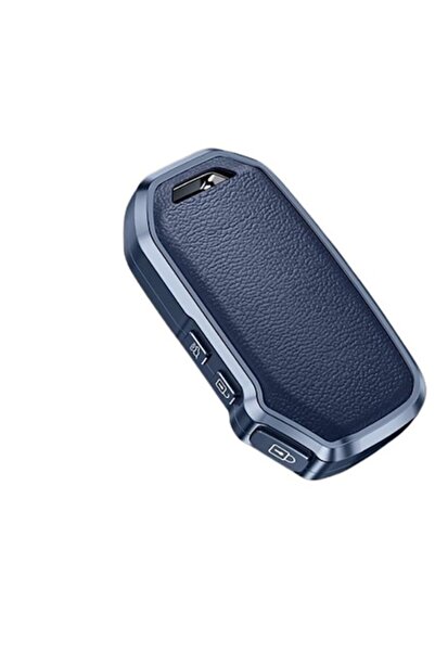 OEM Key Case, Aluminum with Blue Leather for Kia K5 Sportage R GT Stinger Sor...