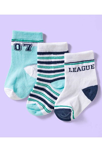 Cute Walk by Babyhug Ankle Length Antibacterial Socks With Stripes (Pack of 3...