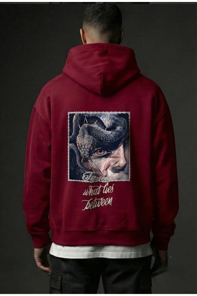 Eritqaa Zemli̇ya_Men's Thick 3 Thread Ov Oversized Sweatshirt – Casual Elegan...